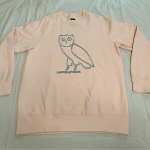 OVO Drake Men's Pink Sweater with Owl Design Men’s sz Large Pre-owned